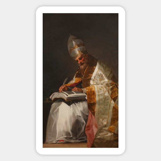 Saint Gregory the Great, Pope by Francisco Goya Sticker by Classic Art Stall